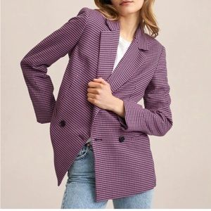 Mango Houndstooth Blazer